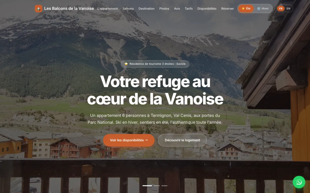 Site de location Les Balcons de la Vanoise